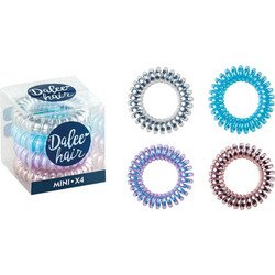 DALEE Hair Spiral Slim Σπιράλ Λαστιχάκια Μαλλιών - 4 Τεμάχια