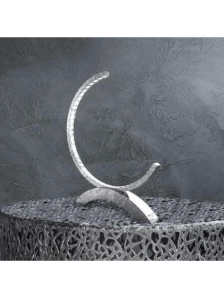 Φωτιστικό Επιτραπέζιο Lux/L 2437 31x38cm 15W Chrome Sikrea Κρύσταλλο,Μέταλλο