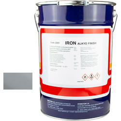 Hydroton Iron Alkyd Finish Βερνικόχρωμα Μετάλλου Γκρι Ral-7040 Gloss 20lt