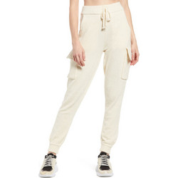 Kendall + Kylie Γυναικείο Παντελόνι Φόρμας με Λάστιχο Εκρού FA21-310