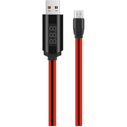 Καλώδιο δεδομένων Hoco U29 LED Display Micro USB 2A 1m - Red