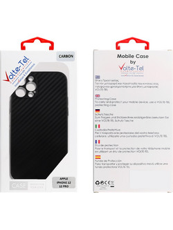 Volte-Tel Carbon Camera Protective Θήκη iPhone 12 Pro Black