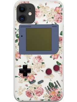 Θήκη Floral Gameboy iPhone 11 Flexible TPU (Διάφανη Σιλικόνη)