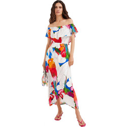 Desigual Maxi Καλοκαιρινό Καθημερινό Φόρεμα Πολύχρωμο 22SWVW47-9019