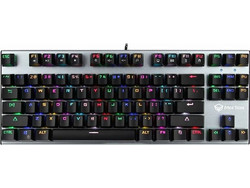 Meetion MK04 Μηχανικό Gaming Πληκτρολόγιο TenKeyLess με Custom Blue Διακόπτες RGB Silver