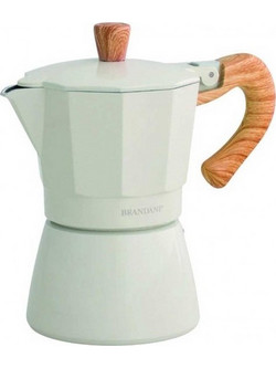 BRANDANI Natural Μπρίκι Espresso 1Cup Λευκό