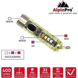 AlpinPro Tiny S11-WL Επαναφορτιζόμενος Φακός Led Αδιάβροχος IP65 400lm