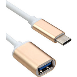 Detech Type USB-A to USB-C 0.2m Gold