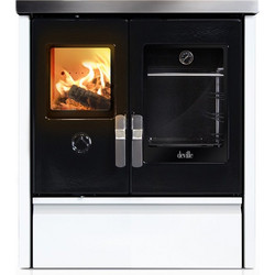 Deville Melisse 75 White Ατσάλινη Ξυλόσομπα με Φούρνο 8kW