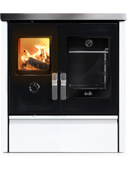Deville Melisse 75 White Ατσάλινη Ξυλόσομπα με Φούρνο 8kW