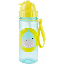 Skip Hop Zoo Καρχαρίας Παιδικό Μπουκάλι Πλαστικό BPA Free με Καλαμάκι Μπλε 384.5ml