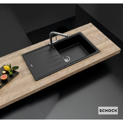 Schock Cristalite Element Nero Ένθετος Νεροχύτης Γρανίτη Αντιστρεφόμενος Ματ 100x50cm 31100-1401