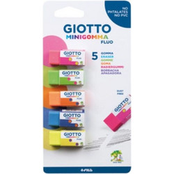 Giotto Γόμα Fluo 5Τμχ (025200)