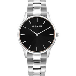 Obaku Lyng Lille Ανδρικό Ρολόι με Ασημί Μεταλλικό Μπρασελέ V247GXCBSC