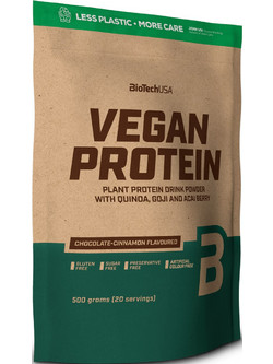 Biotech USA Vegan Chocolate Cinnamon Φυτική Πρωτεΐνη Χωρίς Λακτόζη & Γλουτένη 500gr