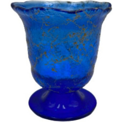 Καντήλι Αράχνη Γυάλινο 11x12cm Μπλε