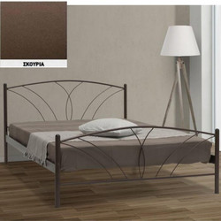 Τήνος Κρεβάτι Διπλό Μεταλλικό 150x190cm