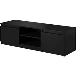 PoliHome Έπιπλο Τηλεόρασης Ξύλινο Μαύρο Μ120xΠ38xΥ36cm Dingo 162504619