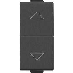 Μπουτόν x2 Interlocked 1P NO+NO 10A Carbon Matt Neve Up