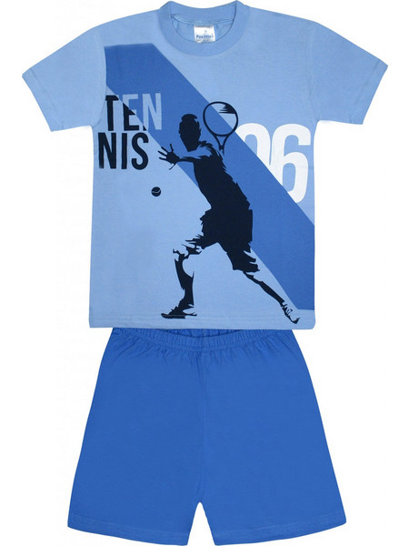 Pretty Baby Tennis Παιδική Πιτζάμα Βαμβακερή Καλοκαιρινή Μπλε 63032