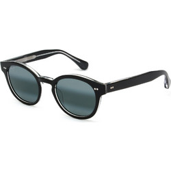Maui Jim 841-02K Ανδρικά Γυαλιά Ηλίου Στρογγυλά Κοκάλινα Μαύρα με Μαύρο Polarized Φακό