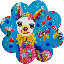 Maxwell & Williams Σουβέρ Κεραμικό Λουλούδι Donna Sharam Rainbow Jungle Lively & Lovely 10cm