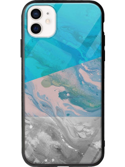 Θήκη Water Marble iPhone 12 mini Groove TPU (Tempered Glass και TPU)