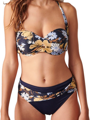 BLU4U Bikini Set με Ενίσχυση Floral Μαύρο Πολύχρωμο 22357051D-04