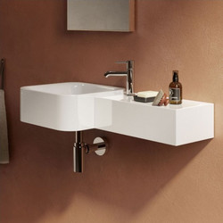 Rak Ceramics Petit Κρεμαστός Νιπτήρας Μπάνιου Τετράγωνος 76.5x36cm Λευκός 47701