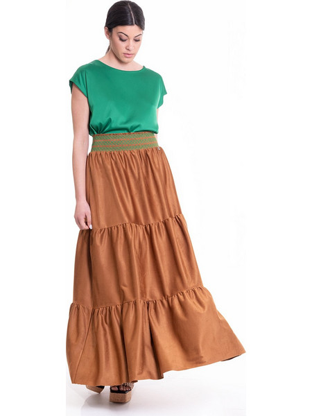 Dixie Maxi Φούστα Καφέ