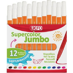 EFO Supercolor Jumbo Μαρκαδόροι Ζωγραφικής Σετ Πορτοκαλί 12τμχ