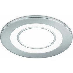 Χωνευτό Φωτιστικό Σποτ Στρογγυλό Trio Lighting Core με Ενσωματωμένο LED 3000K 450lm 5W 80mm Chrome 652510106