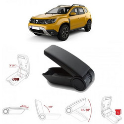 Κονσόλα Χειροφρένου Τεμπέλης Armster OE1 Με Usb Για Dacia Duster 2018-2019 Με Εργοστασιακό Τεμπέλη Μαύρο Χρώμα 0024495