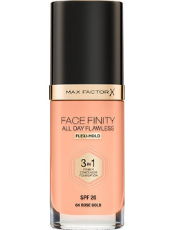 Max Factor Facefinity All Day Flawless 3 In 1 64 Rose Gold Liquid Foundation 30ml