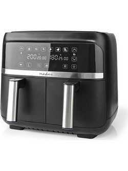 Nedis KAAFD350EBK Air Fryer 7.6lt με Διπλό Κάδο