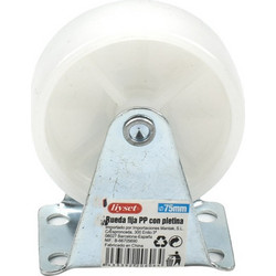 Βιομηχανική Ρόδα Σταθερή 75mm Liyset B-66705690 - Λευκό - Liyset