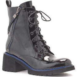 Versace 19V69 Γυναικεία Αρβυλάκια Λουστρίνι Μαύρα με Χοντρό Χαμηλό Τακούνι AM05A1073
