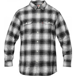 Levi's Jackson Worker Ανδρικό Πουκάμισο Βαμβακερό Καρό Μακρυμάνικο Κανονική Γραμμή Overshirt Γκρι
