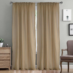 Lino Home Κουρτίνα με Τρέσα 300x295 Line 106 Camel