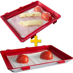 Clever Tray Δίσκος Αεροστεγούς Αποθήκευσης Τροφίμων 1+1