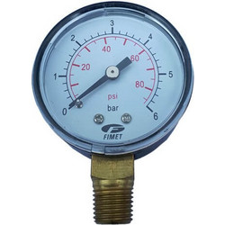 Μανόμετρο κάθετο Φ50 1/4 Ίντσας 6 bar