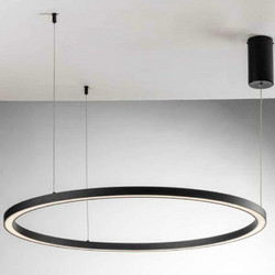 LUCE LED-HOOP-S120-NER Κρεμαστό Φωτιστικό Οροφής Μονόφωτο LED Μαύρο