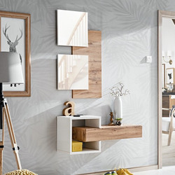 RAVENNA Έπιπλο Εισόδου Rosina Set Wotan Oak-White 100 x 160 x 30