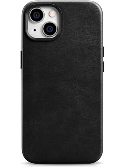 iCarer Oil Wax Premium Leather Case με MagSafe Black (iPhone 14 Plus)