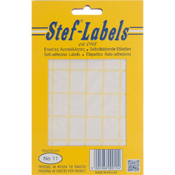 Αυτοκόλλητες ετικέτες Stef-Labels No. 11 36-ορθογώνιες 16x24mm 40 φύλλα 10 τεμ