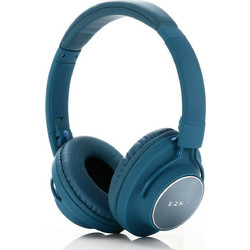 Ezra BW03 Ενσύρματα & Ασύρματα Bluetooth Ακουστικά Over Ear Μπλε