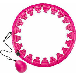Detachable Smart Weighting Hula Hoop, 360 Automatic Rotation Pink