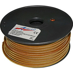 Adeleq Καλώδιο Κορδόνι Διακοσμητικό 2x0.50mm2 Τιμή Ανά Μέτρο Χρυσό Αντικέ 9-025015