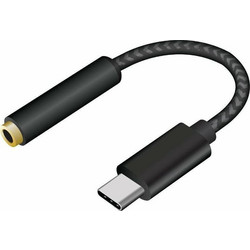 Moxom Type C to Headphone Jack Adapter Μαύρο