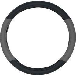 Onyx Κάλυμμα Τιμονιού DOUBLE C 38 cm - ΜΑΥΡΟ/ΓΚΡΙ